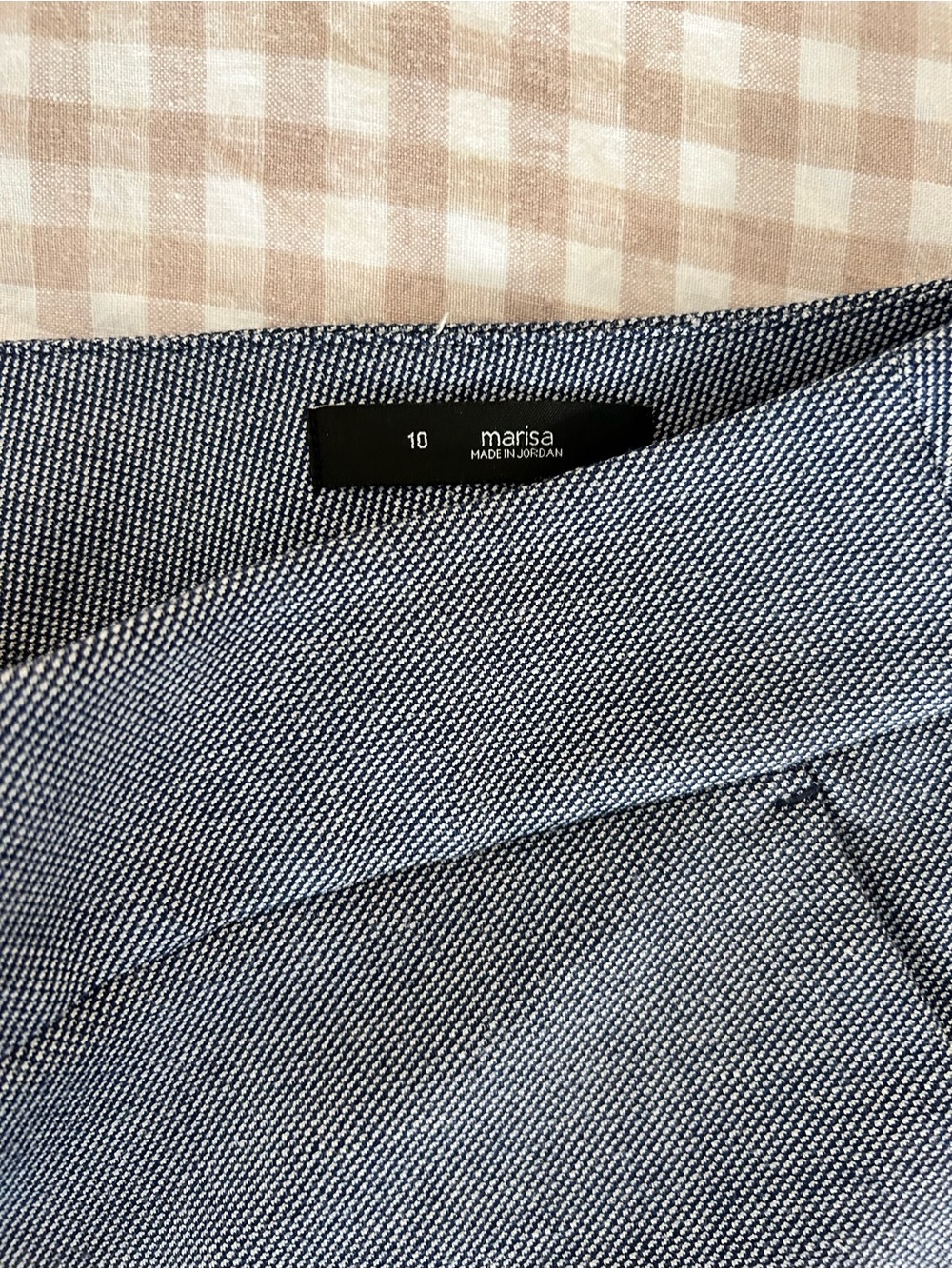 LOFT Blue Textured Trousers